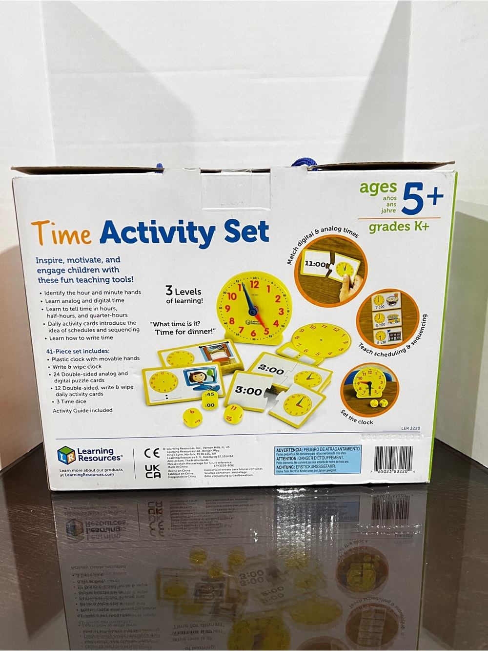 Learning Resources Time Activity Set Time Clock Time Cards About Time Ages 5+ - Picture 3 of 6